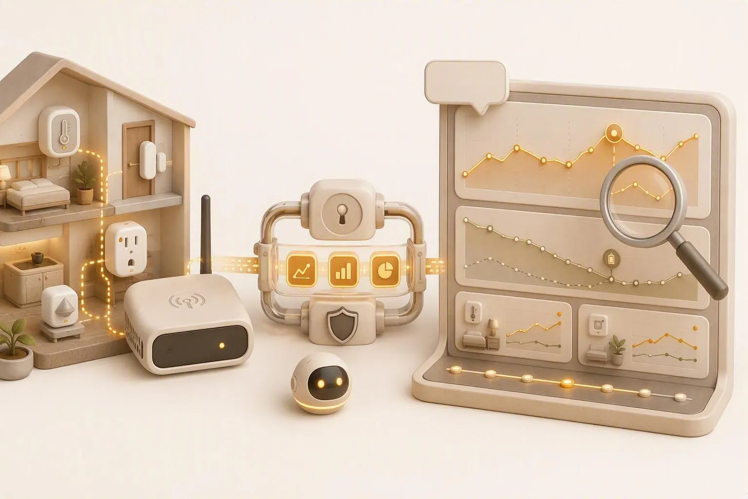 A Zigbee home-automation network telemetry illustration